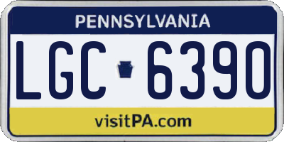 PA license plate LGC6390