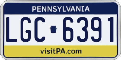 PA license plate LGC6391