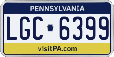 PA license plate LGC6399
