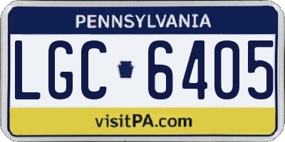 PA license plate LGC6405