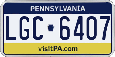 PA license plate LGC6407