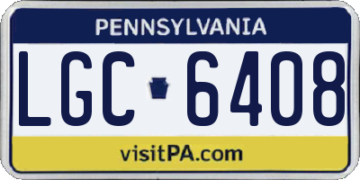 PA license plate LGC6408