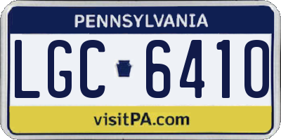 PA license plate LGC6410