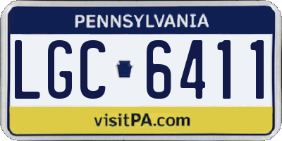 PA license plate LGC6411