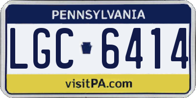 PA license plate LGC6414