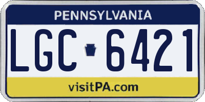 PA license plate LGC6421