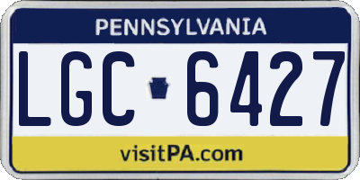 PA license plate LGC6427