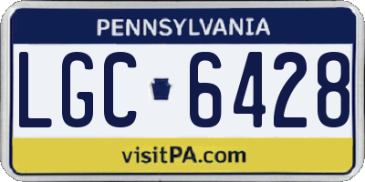 PA license plate LGC6428
