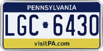 PA license plate LGC6430