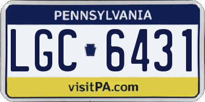 PA license plate LGC6431