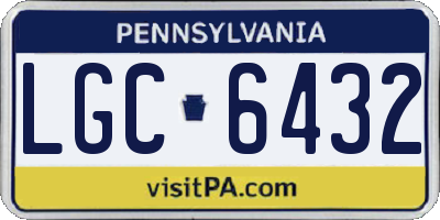 PA license plate LGC6432