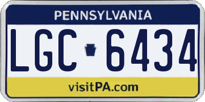 PA license plate LGC6434