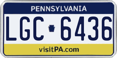 PA license plate LGC6436