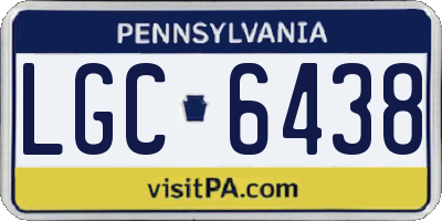 PA license plate LGC6438