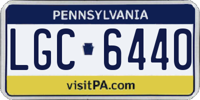 PA license plate LGC6440
