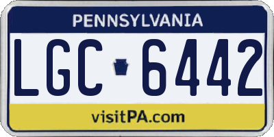 PA license plate LGC6442