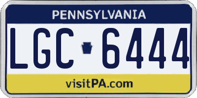 PA license plate LGC6444