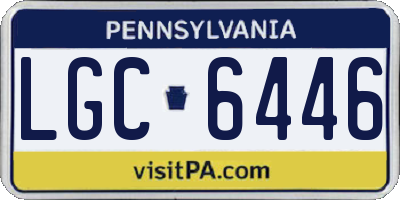 PA license plate LGC6446