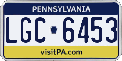 PA license plate LGC6453