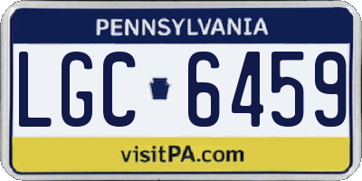 PA license plate LGC6459