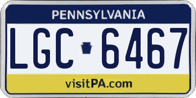 PA license plate LGC6467