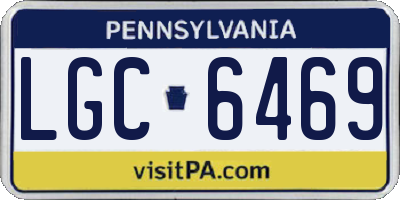 PA license plate LGC6469