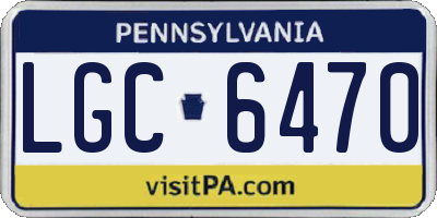 PA license plate LGC6470