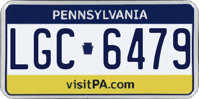 PA license plate LGC6479