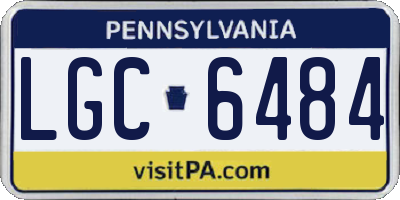 PA license plate LGC6484