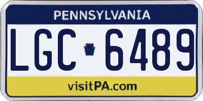 PA license plate LGC6489