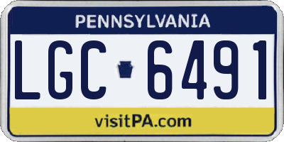 PA license plate LGC6491