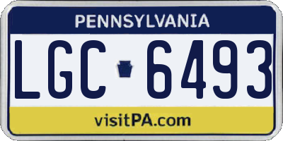 PA license plate LGC6493