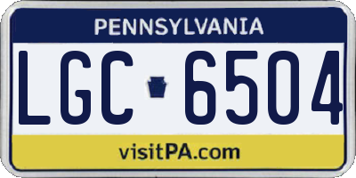 PA license plate LGC6504