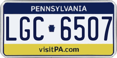 PA license plate LGC6507