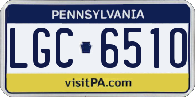 PA license plate LGC6510