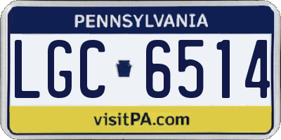 PA license plate LGC6514