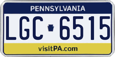 PA license plate LGC6515