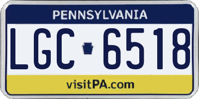 PA license plate LGC6518
