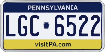 PA license plate LGC6522