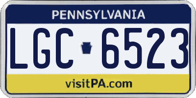 PA license plate LGC6523
