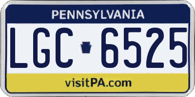 PA license plate LGC6525
