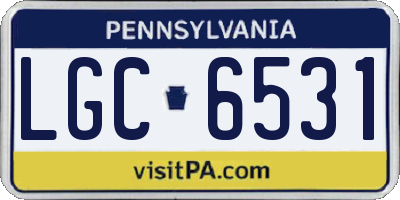 PA license plate LGC6531