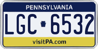 PA license plate LGC6532
