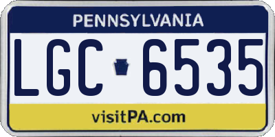 PA license plate LGC6535
