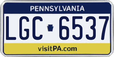 PA license plate LGC6537