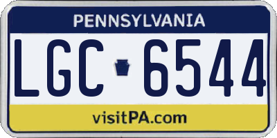 PA license plate LGC6544