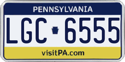PA license plate LGC6555