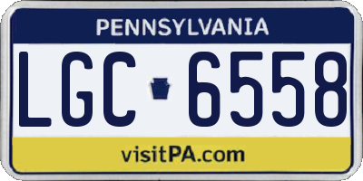 PA license plate LGC6558