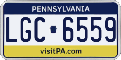 PA license plate LGC6559