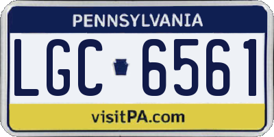 PA license plate LGC6561